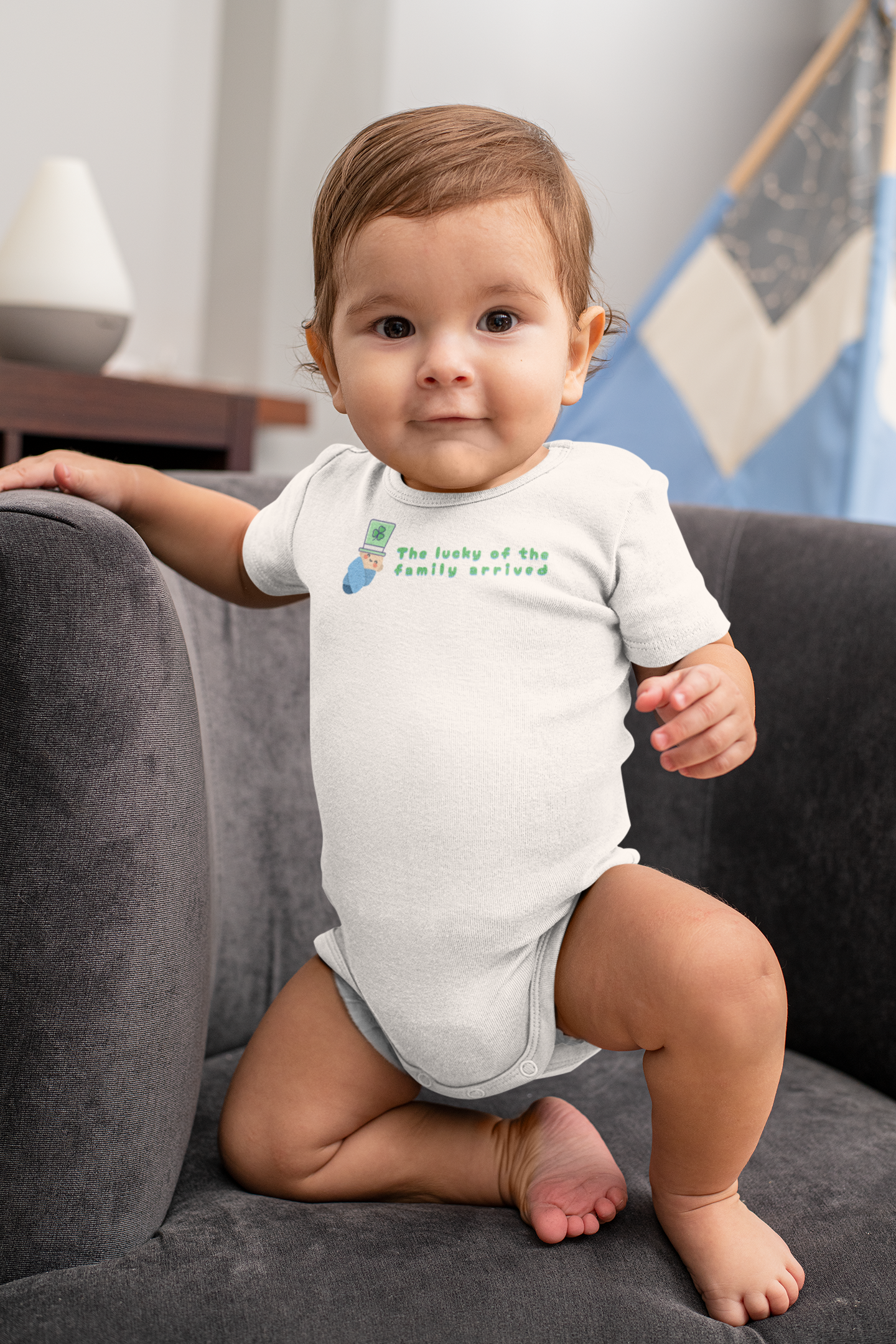 St Patreick Day Baby Bodysuit The Lucky Of The Family Arrived Jarsey