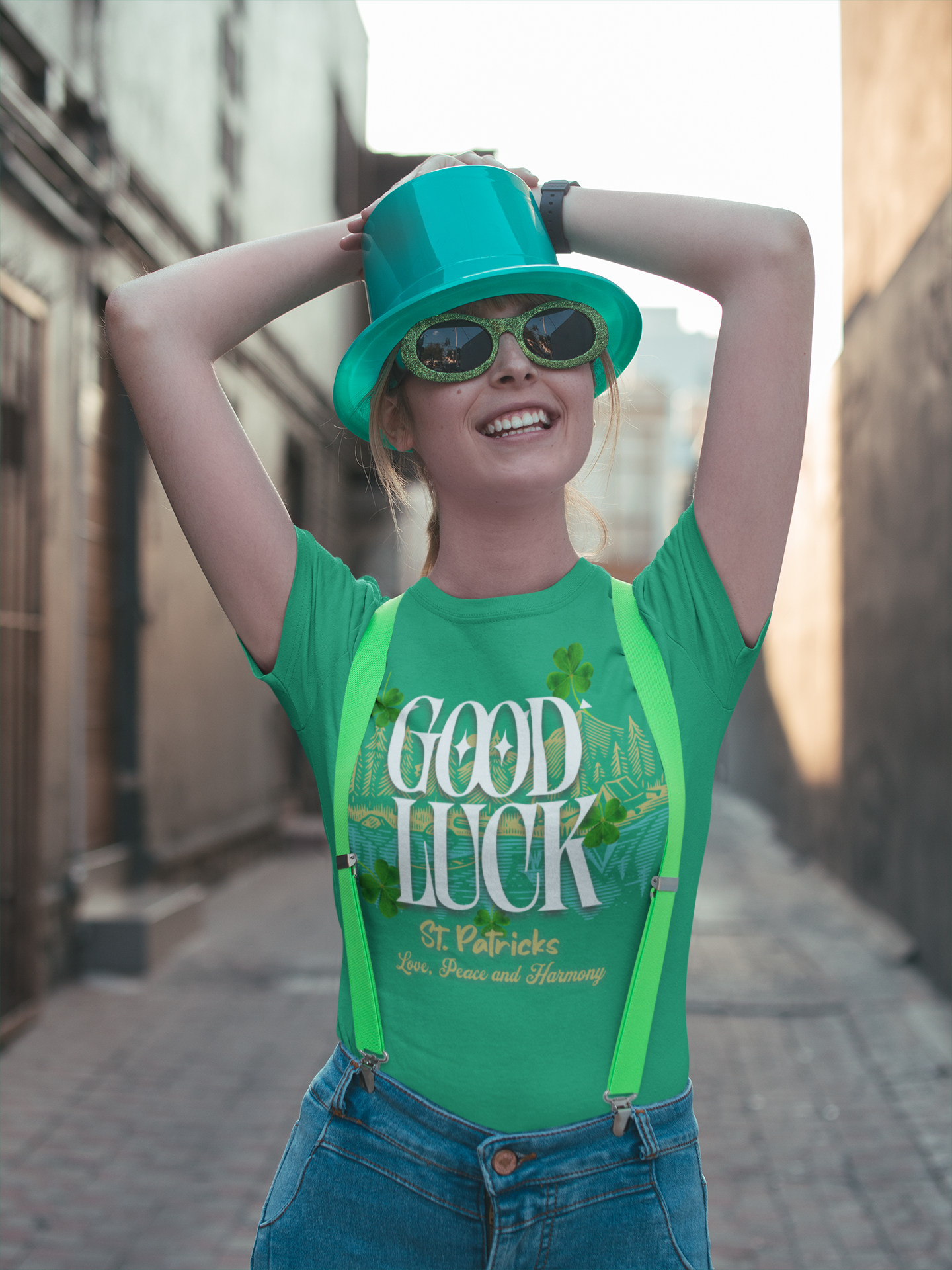 St. Patrick's Day Good Luck Love Peace and Harmony Unisex T-Shirt Celebrations, Irish Shirt, Festive Wear