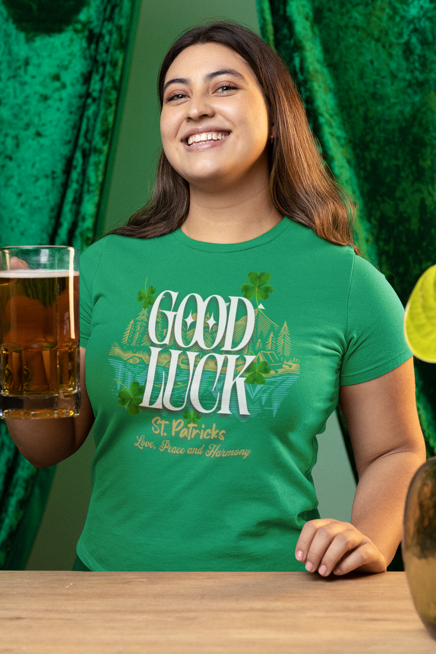 St. Patrick's Day Good Luck Love Peace and Harmony Unisex T-Shirt Celebrations, Irish Shirt, Festive Wear