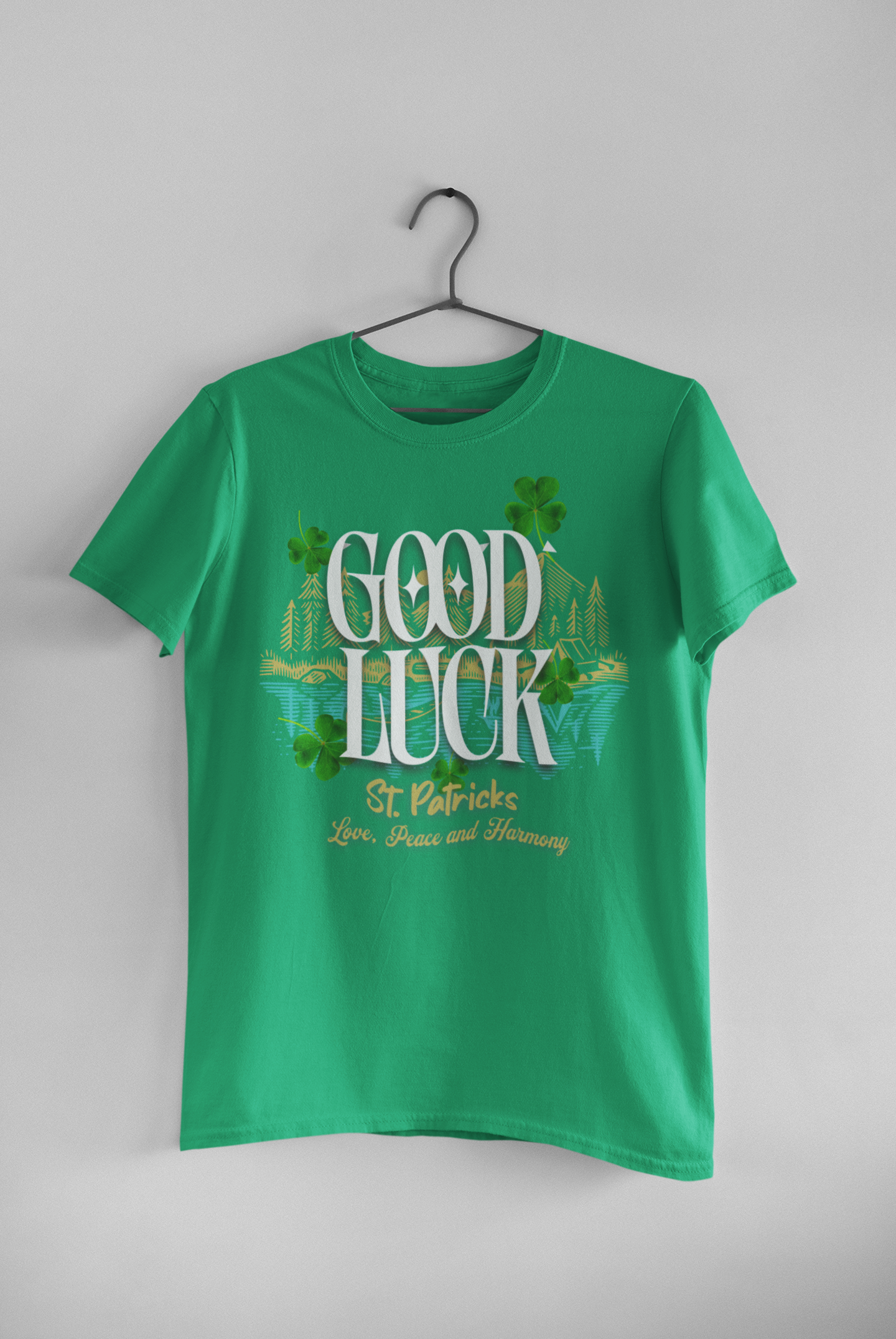 St. Patrick's Day Good Luck Love Peace and Harmony Unisex T-Shirt Celebrations, Irish Shirt, Festive Wear